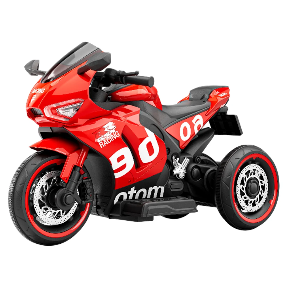 Vehicule electrice pentru copii - Motocicletă electrică pentru copii cu telecomandă, roșie (29631)