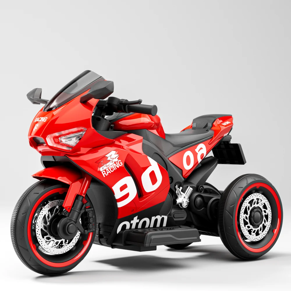 Motocicletă electrică pentru copii cu telecomandă, roșie (29631) [1]