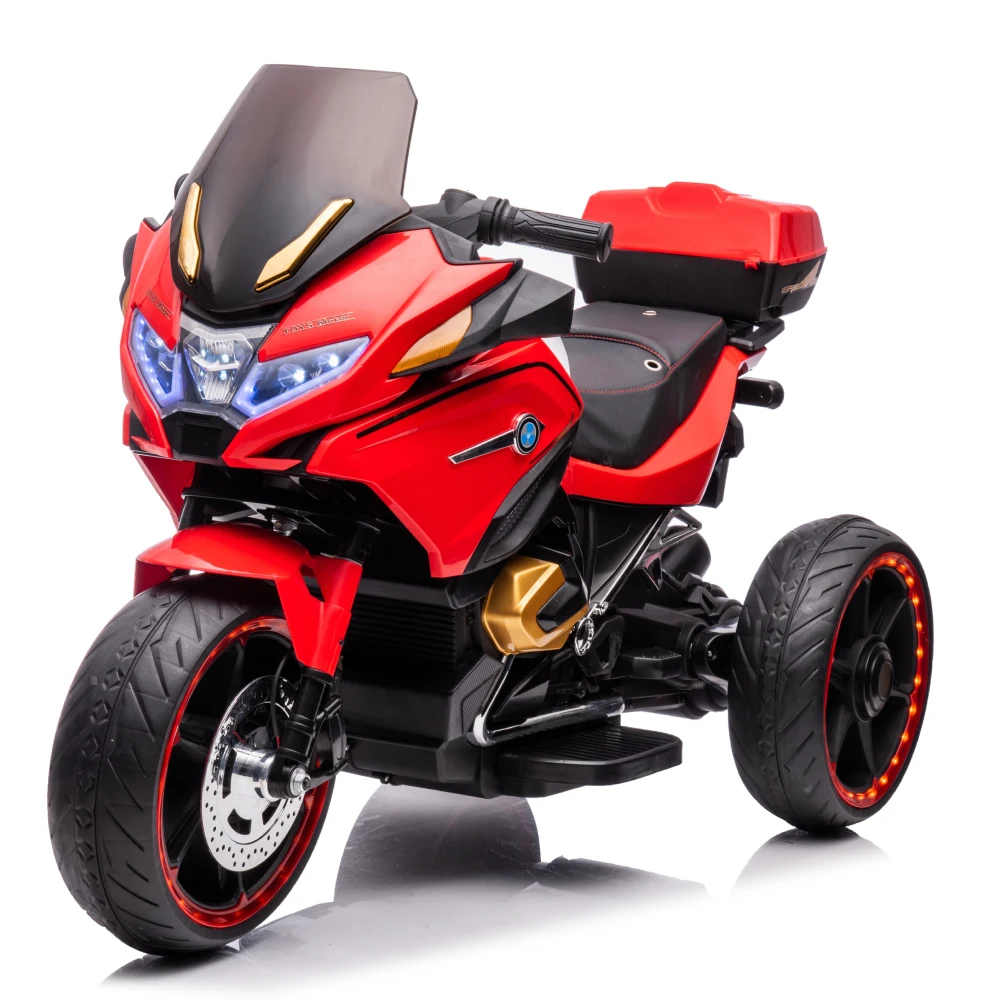 Vehicule electrice pentru copii - Motocicletă electrică pentru copii cu telecomandă, roșie (83473)