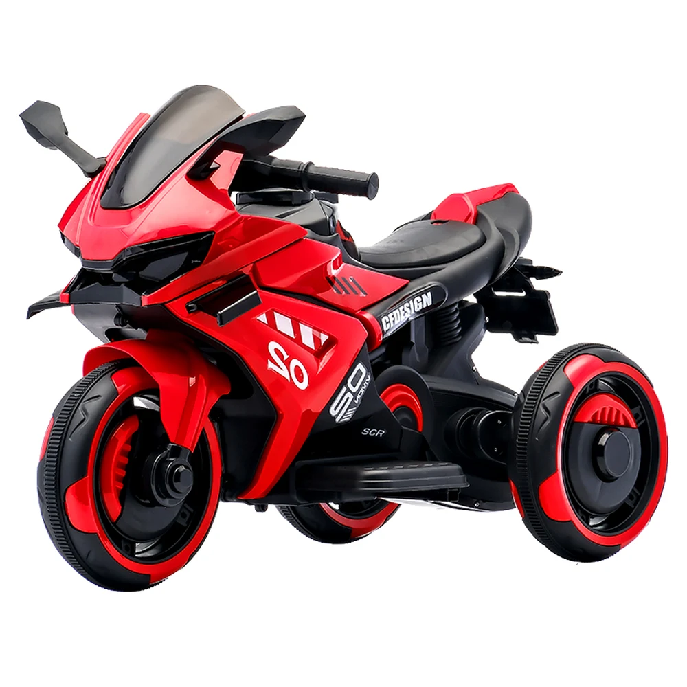 Vehicule electrice pentru copii - Motocicletă electrică pentru copii cu telecomandă, roșie (96789)