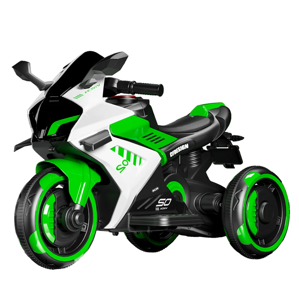 Vehicule electrice pentru copii - Motocicletă electrică pentru copii cu telecomandă, verde (18528)