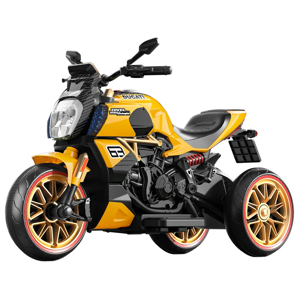 Vehicule electrice pentru copii - Motocicletă electrică pentru copii, galbenă (56783)