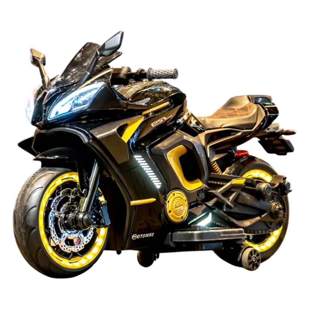 Vehicule electrice pentru copii - Motocicletă electrică pentru copii, neagră (63074)