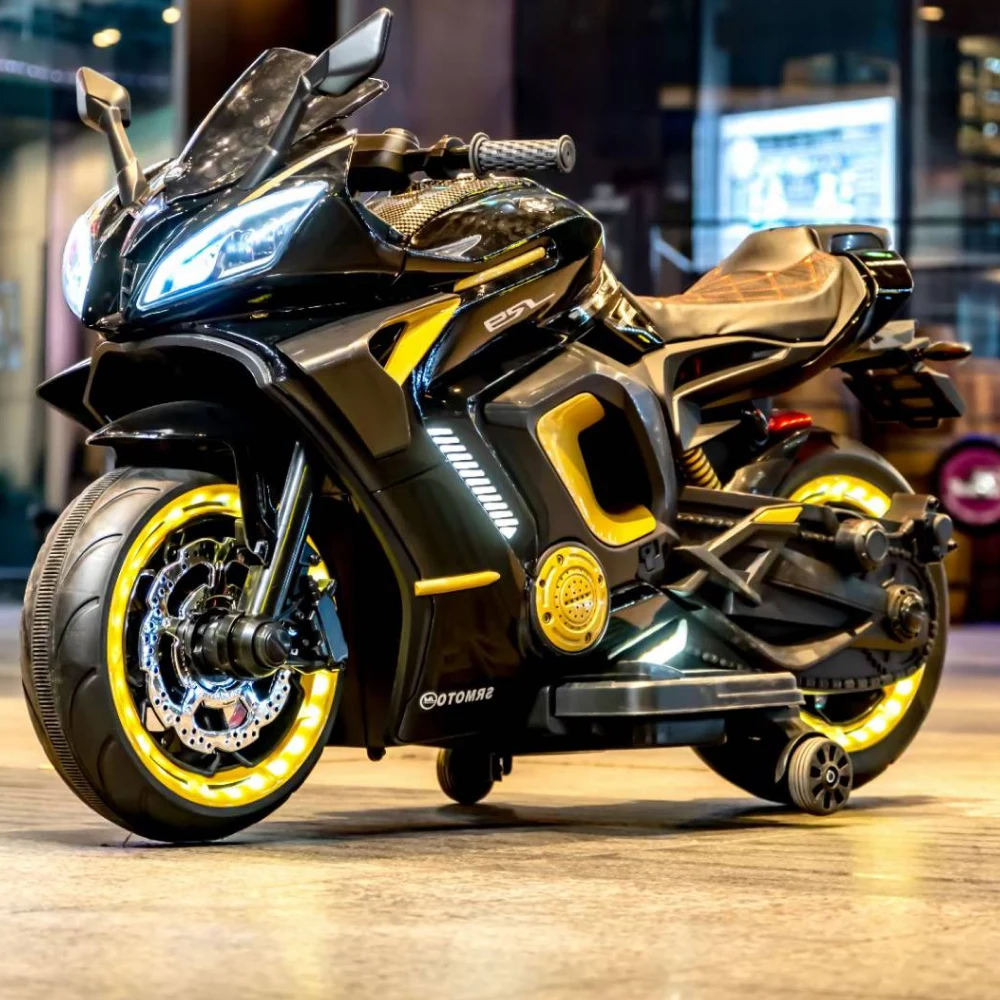 Motocicletă electrică pentru copii, neagră (63074) [2]