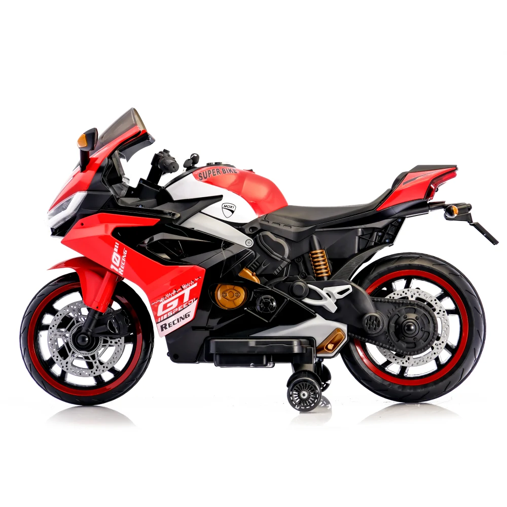 Motocicletă electrică pentru copii, roșie (56782) [1]
