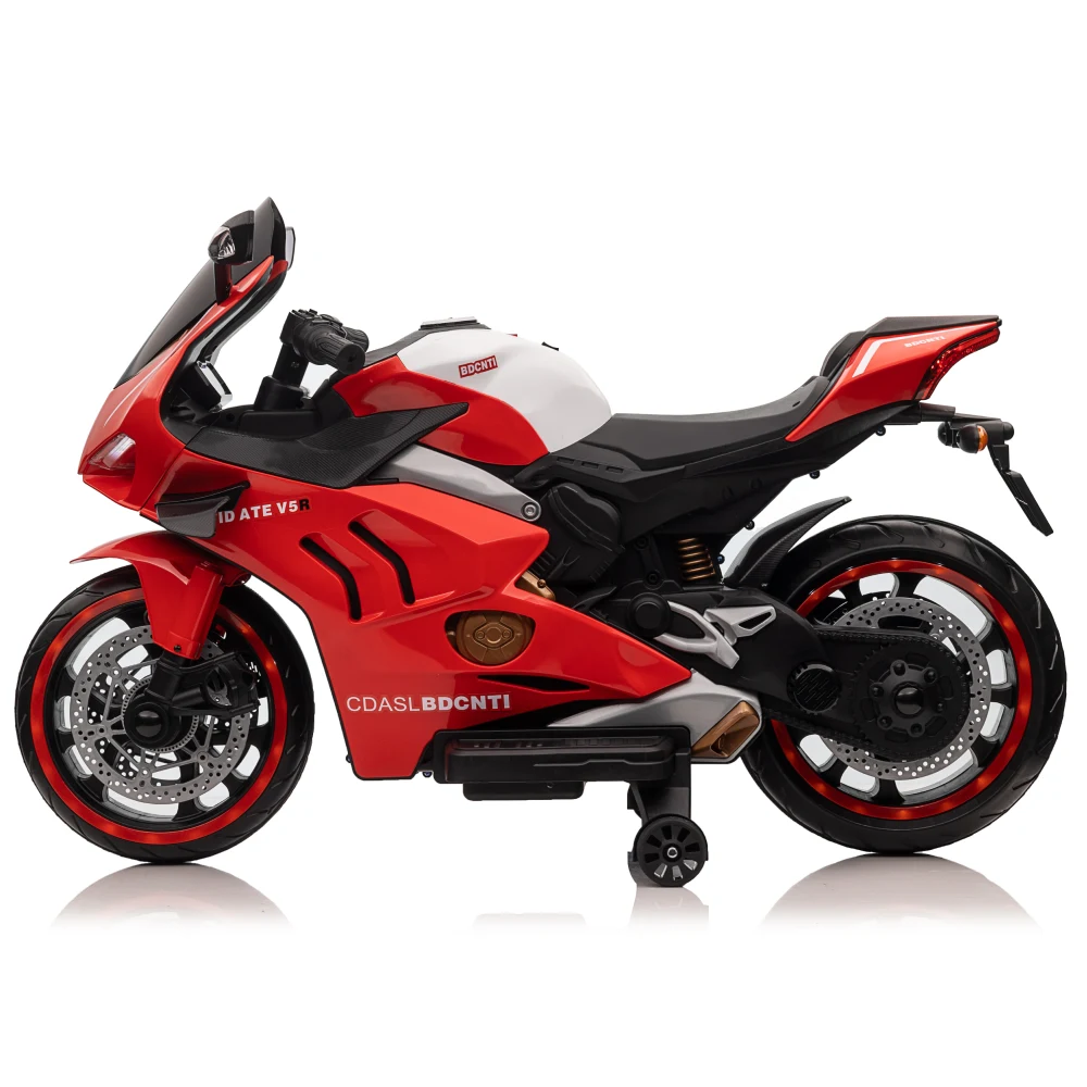 Motocicletă electrică pentru copii, roșie (67898) [1]