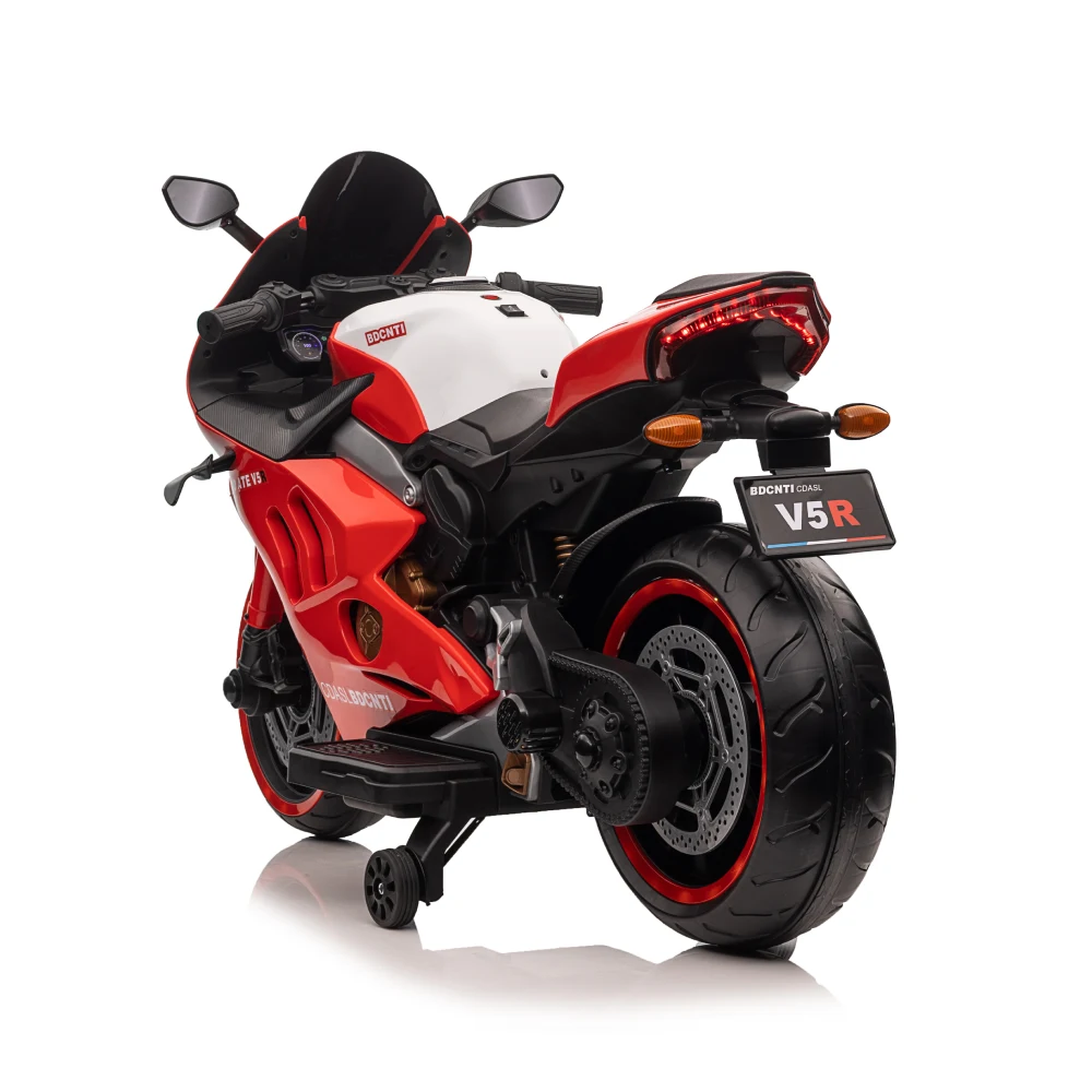 Motocicletă electrică pentru copii, roșie (67898) [4]