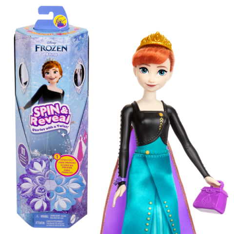 Păpușe Barbie - Păpușa Barbie Spin Reveal „Frozen Anna”