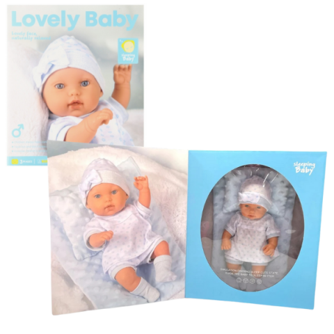 Păpușe Baby - Păpușă din Gel Moale (Albastră), 33 cm