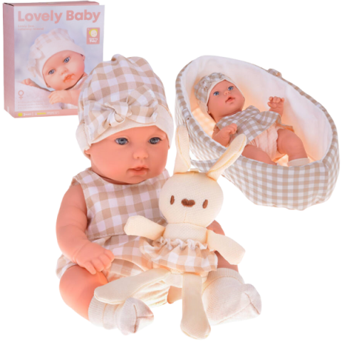 Păpușe Baby - Păpușă din Gel Moale (Khaki), 33 cm