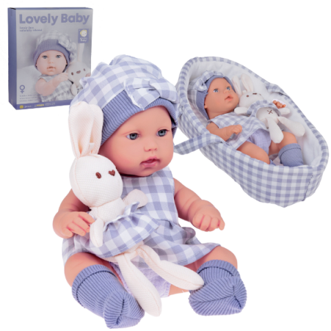 Păpușe Baby - Păpușă din Gel Moale (Mov), 33 cm