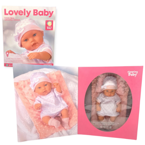Păpușe Baby - Păpușă din Gel Moale (Roz), 33 cm