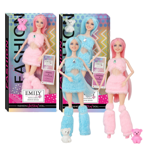 3-6 ani - Păpușa Emily cu ursuleț, (as.)