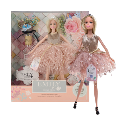 Păpușe - Păpușa Emily "Seria fină cu flori"