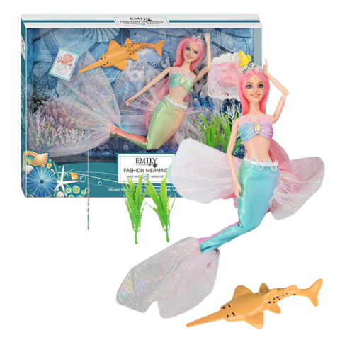 Păpușe - Păpușa Emily "Sirena cu animaluț de companie de mare"