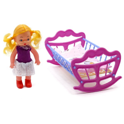 Pătuț cu păpușă  în asort. [24]