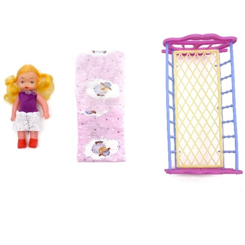 Pătuț cu păpușă  în asort. [23]