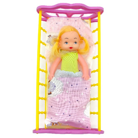 Pătuț cu păpușă  în asort. [17]