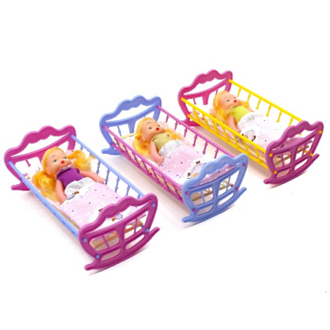 Pătuț cu păpușă  în asort. [15]