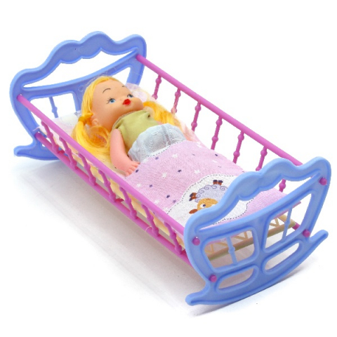 Pătuț cu păpușă  în asort. [18]