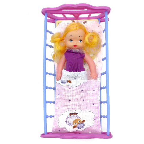 Pătuț cu păpușă  în asort. [22]