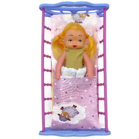 Pătuț cu păpușă  în asort. [21]