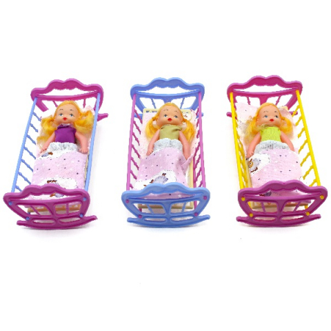 Pătuț cu păpușă  în asort. [16]