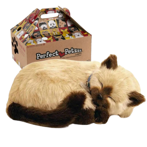 Jucării de pluș - Pisicuță siameză cu imitație de respirație