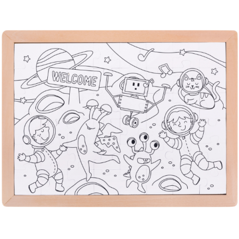 Puzzle 2 în 1 "Prieteni cosmici" [6]
