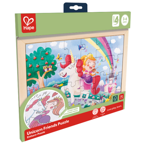 Puzzle 2 în 1 "Unicorn și prieteni" [2]