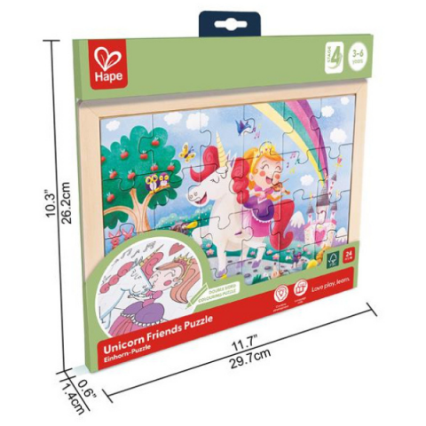 Puzzle 2 în 1 "Unicorn și prieteni" [6]