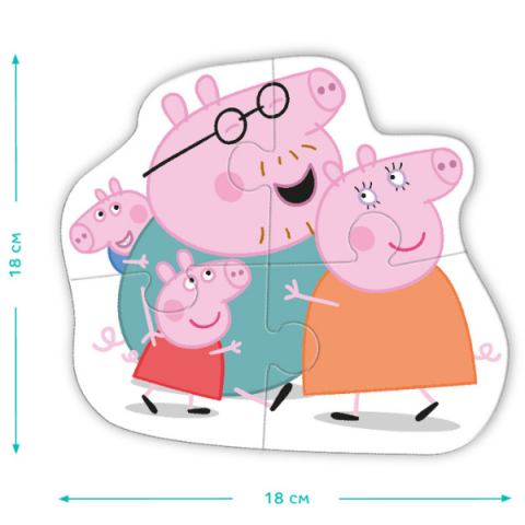 Puzzle 3 în 1 "Familia Peppa Pig" [1]