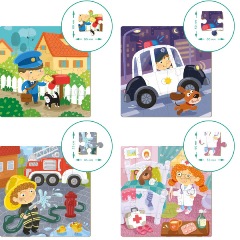 Puzzle 4 în 1 "Profesii" [1]