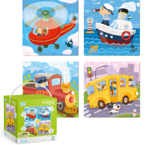 Toate Produsele - Puzzle 4 în 1 "Transport"