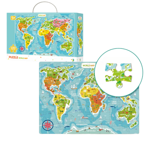 Toate Produsele - Puzzle "Harta Lumei", 100 el.