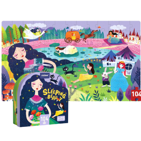 Puzzle - Puzzle în valiză „Frumoasa adormită", 104 elem.