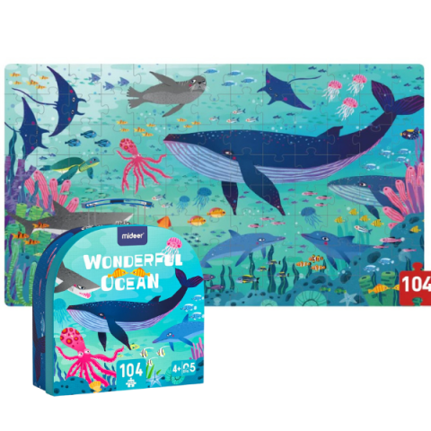 Puzzle - Puzzle în valiză „Oceanul minunat”, 104 elem.