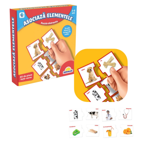 Puzzle - Puzzle "Învățăm asocierea elementelor", (ro), Smile Games