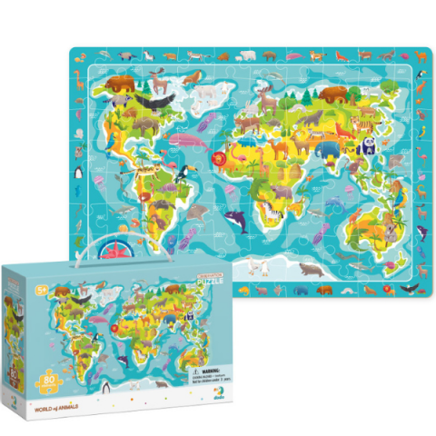 Toate Produsele - Puzzle "Lumea animalelor", seria Puzzle de observație, 80 elem.