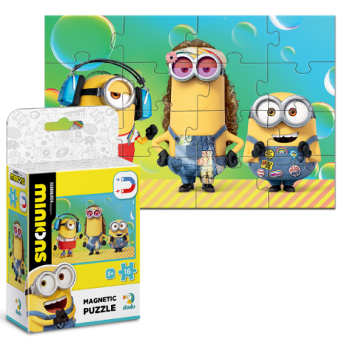 Toate Produsele - Puzzle magnetic "Serbare", seria Minions, 16 elem.