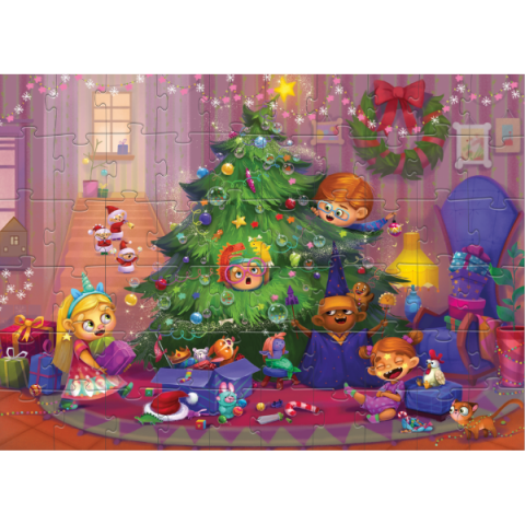 Puzzle "Pregătirile pentru Crăciun", seria Crăciun, 60 elem. [1]