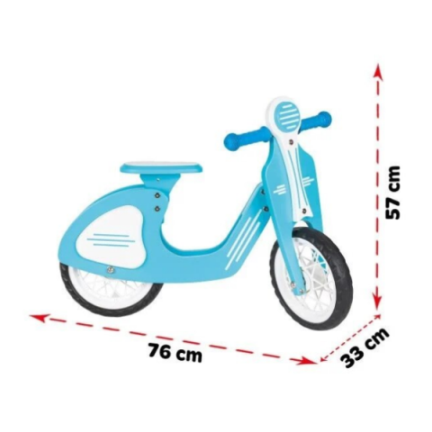 Retro-bicicletă fără pedale, cu roți EVA, albastră/roz [4]