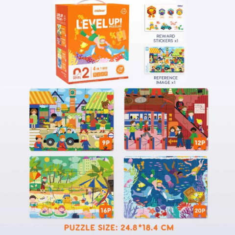 Seria de puzzle-uri „Scene din viață”, 4 în 1, nivelul 2 [3]