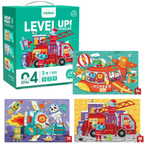 Puzzle - Seria de puzzle-uri „Transport”, 3 în 1, nivelul 4