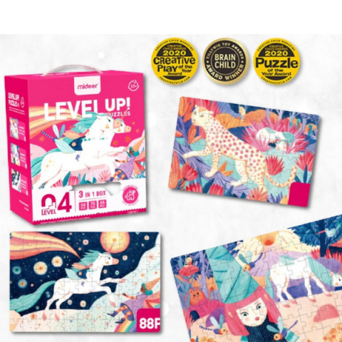 Seria de puzzle-uri „Unicorn”, 3 în 1, nivelul 4 [1]