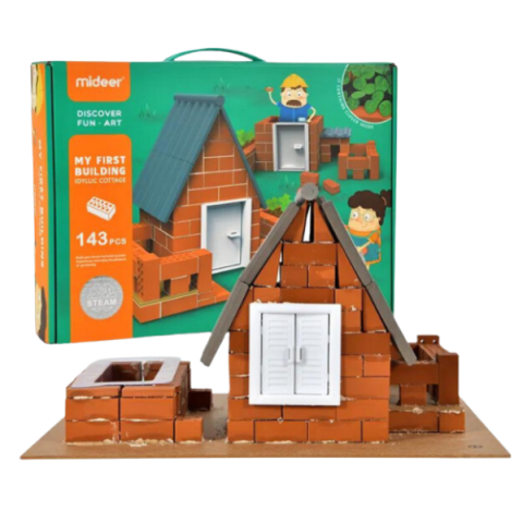 Toate Produsele - Set de construcție cu cărămizi "Cabană", 143 buc
