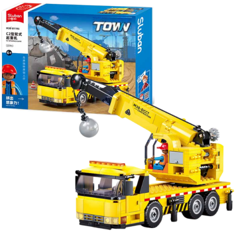 Constructore - Set de construcție ”Macara pe roți”, 280 elem.