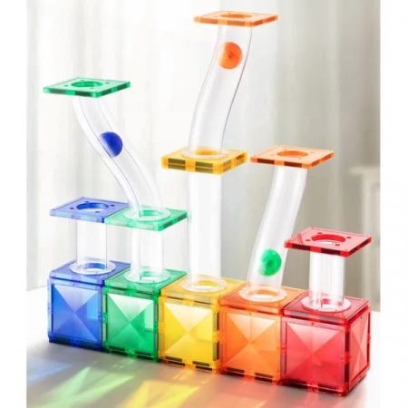 Set de construcție magnetic „Traseul de marmură”, 100 buc. [1]