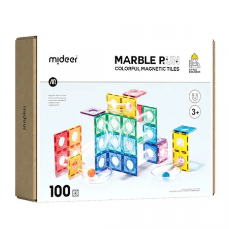 Set de construcție magnetic „Traseul de marmură”, 100 buc. [2]