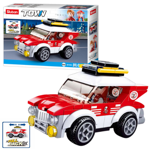 Constructore - Set de construcție ”Mașină de raliu” cu inerție, 88 elem.
